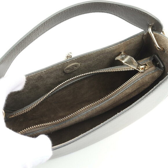 Chloe Arlene Hobo Bag Handbag Leather Gray - Picture 3 of 4